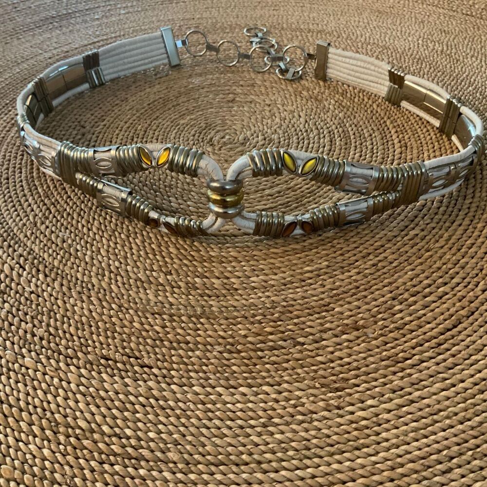 Vintage Women's Silver and Gold Belt